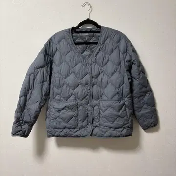 블루 그레이 다운 자켓