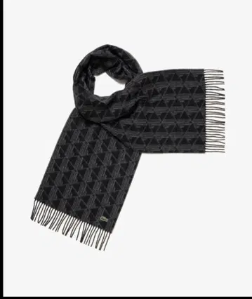 새상품 라코스테 머플러 모노그램 자카드 머플러