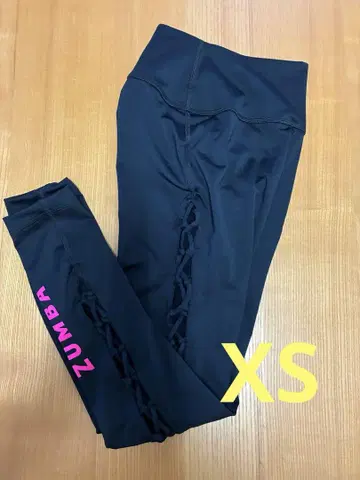 ZUMBA 줌바웨어 레이스업 레깅스 블랙 XS 새상품급 정품