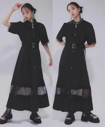 [ 완판템 가격 인하 협상 가능 ] 칼라 2WAY 레이스 원피스