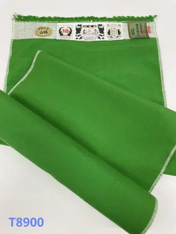 유키 쓰무기 무지 아이비 그린 색상 순수 실크 옷감