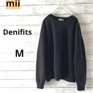 [ D enifits ] 맨투맨 트레이닝복 M 크루넥 블랙 캐주얼