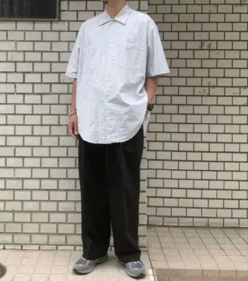 오가닉 코튼 서바이벌 크로스 더블 플리츠 트라우저