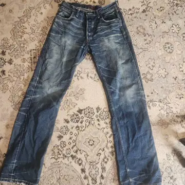 SugarCane 다크 블루 스트레이트 데님