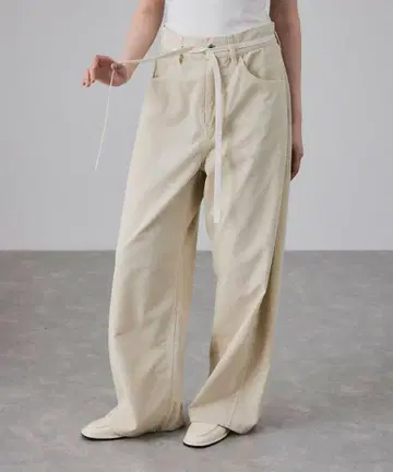 ADAM ET ROPE' FEMME 가먼트 다이 코듀로이 팬츠