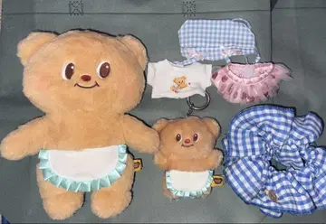 Butterbear 봉제 인형 스크런치 옷 갈아입기 키링