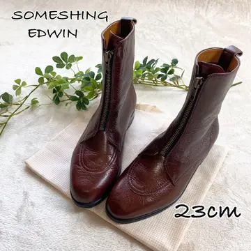 23cm SOMESHING EDWIN 브라운 가죽 숏부츠