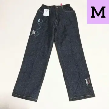고양이 패턴 자수 청바지 스트레이트 데님 여성용 [ 새상품 택 포함 ]