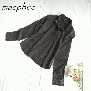 macphee 맥피 도트 프릴 옷깃 오버 블라우스 13088