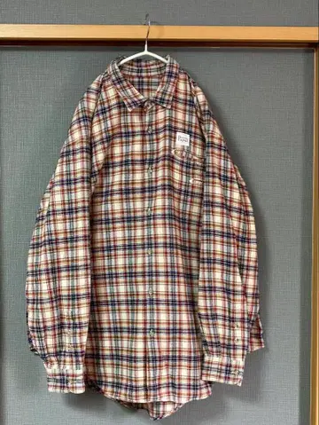 PAPAS 파파스 플란넬 셔츠 오버 사이즈