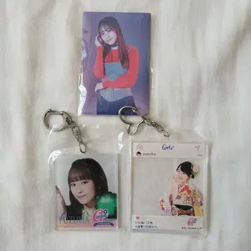 girls2 오다 유즈하 캔뱃지 아크링 키링 오쇼가츠