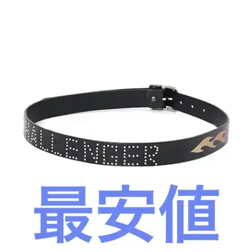 최저가 CHALLENGER FIRE LEATHER BELT 블랙 새상품