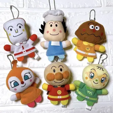 [세트 판매] 호빵맨 키체인 달린 봉제 인형 손가락 인형 마스코트