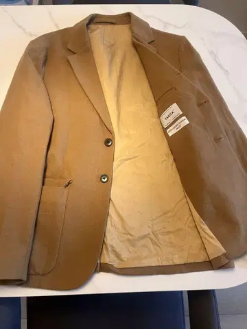 브라운 테일러드 자켓 울 혼방