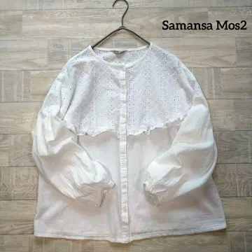 Samansa Mos2 사만사 모스모스 레이스 절개 프릴 블라우스 F