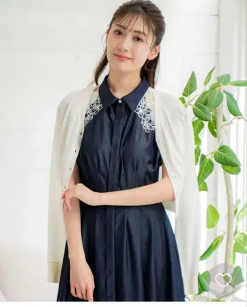 아이보리 긴팔 가디건 버튼 포함