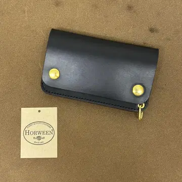 크롬엑셀 트래커 지갑 미들 블랙 브라운 3층 HORWEEN