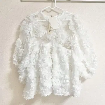 acka 새상품 flower peplum 블라우스