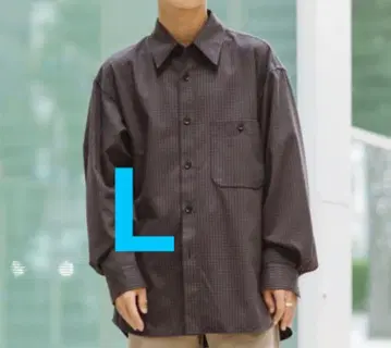 유니클로 U 트윌 워크 오버사이즈 셔츠 M 다크 그레이 UNIQLO U
