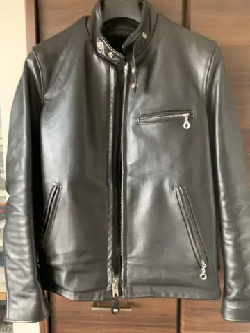 Schott 블랙 가죽 싱글 라이더 자켓