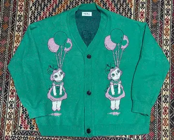 KIDILL 21AW 가디건 그린 헤븐걸 라메