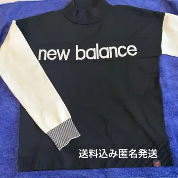 new balance 터틀넥 스웨터 블랙/화이트