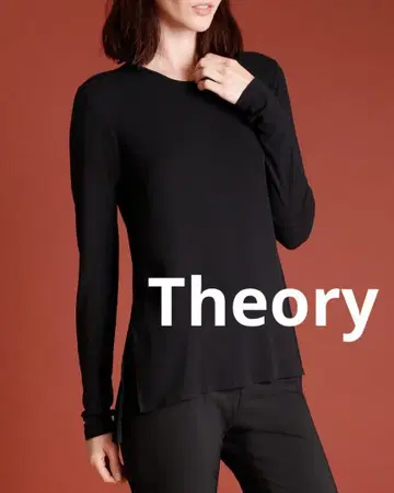 theory 블랙 티셔츠 상의