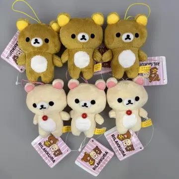 리락쿠마 밴딩 끈 포함 마스코트 6세트 라운드원 한정판