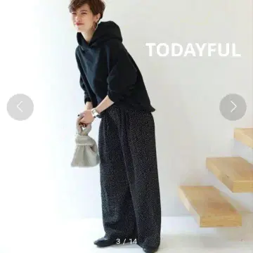 TODAYFUL 도트 무늬 이지 팬츠