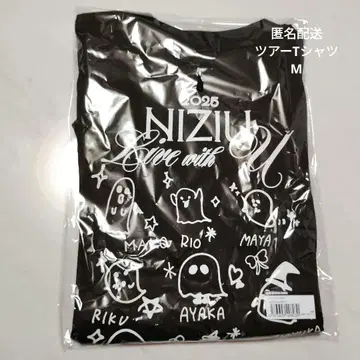 NiziU 2025 Live with U 홀 투어 티셔츠 M 블랙