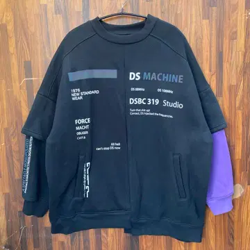 danke schon 오버 사이즈 맨투맨 블랙