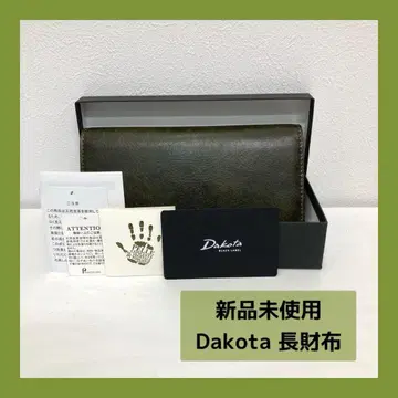 새상품 Dakota BLACK LABEL 가우디 장지갑 카키 소가죽