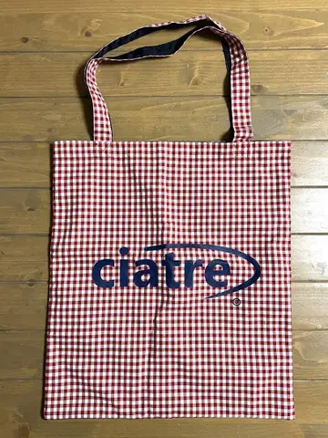 ciatre 빨간색 레드 체크 토트백