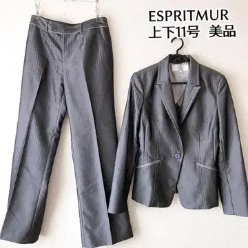 새상품급 ESPRITMUR 팬츠 수트 스트라이프 그레이 11호