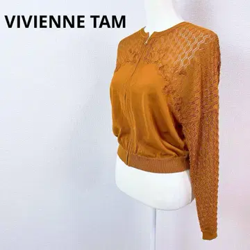 [ 새상품급 ] 비비안 탐*플라워 자수 레이스 집업 니트 가디건