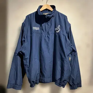 COLORADO TIMBERLINE 하프 지퍼 자수 블루종 네이비