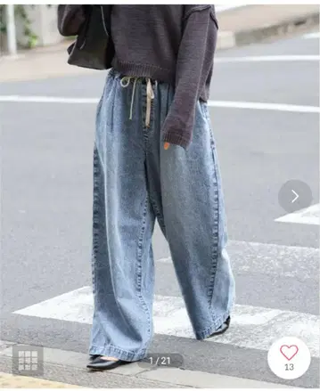 JOURNAL STANDARD 이지 데님 와이드 팬츠