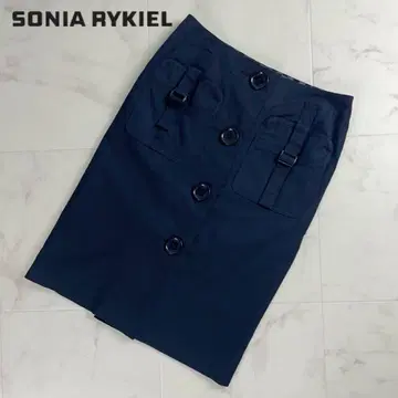 소니아 리키엘 무릎 기장 타이트 스커트 블랙 사이즈 36*QC313