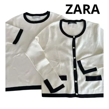 ZARA 새상품급 반팔 니트 & 긴팔 가디건 아이보리/블랙