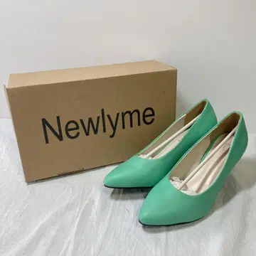Newlyme 민트 그린 낮은 힐 펌프스