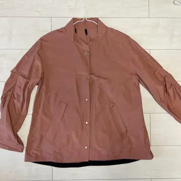 BENETTON 핑크 노카라 자켓