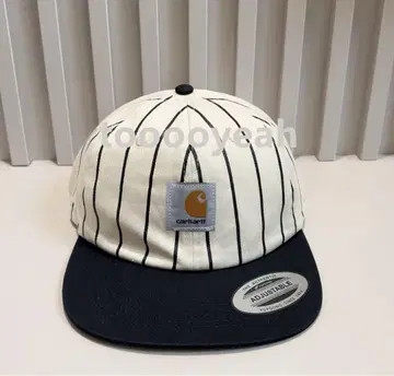 Carhartt 블랙 스트라이프 캡 조정 가능