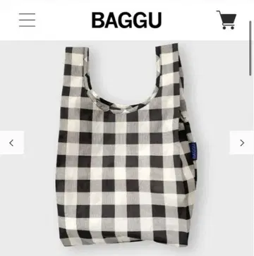 [ 새상품/미사용 ] BAGGU BABY BAGGU 블랙 x 화이트 체크