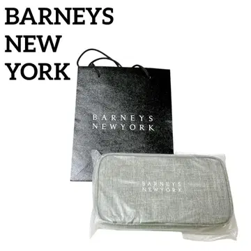 BARNEYS NEW YORK 그레이 파우치 세련된 다기능 포켓