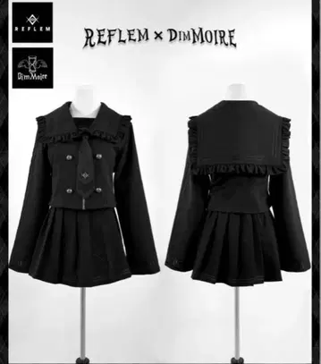 REFLEM x DimMoire 세일러 셋업 블랙 검정
