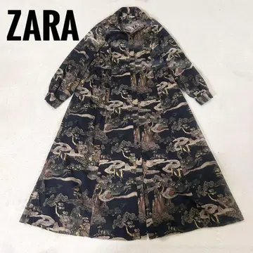 자라 ZARA 일본풍 패턴 셔츠 롱 원피스