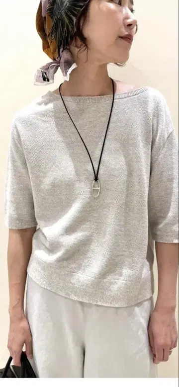 GALERI VIE 드라이 카노코 보트넥 풀오버