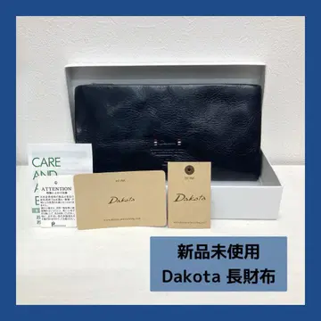 새상품 Dakota 트리코로레 장지갑 네이비 여성용 소가죽