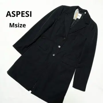 ASPESI 체스터 코트 충전솜 thermore 블랙 M 사이즈