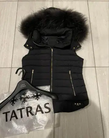 타트라스 ORSIERA 다운 베스트 퍼 나일론 블랙
